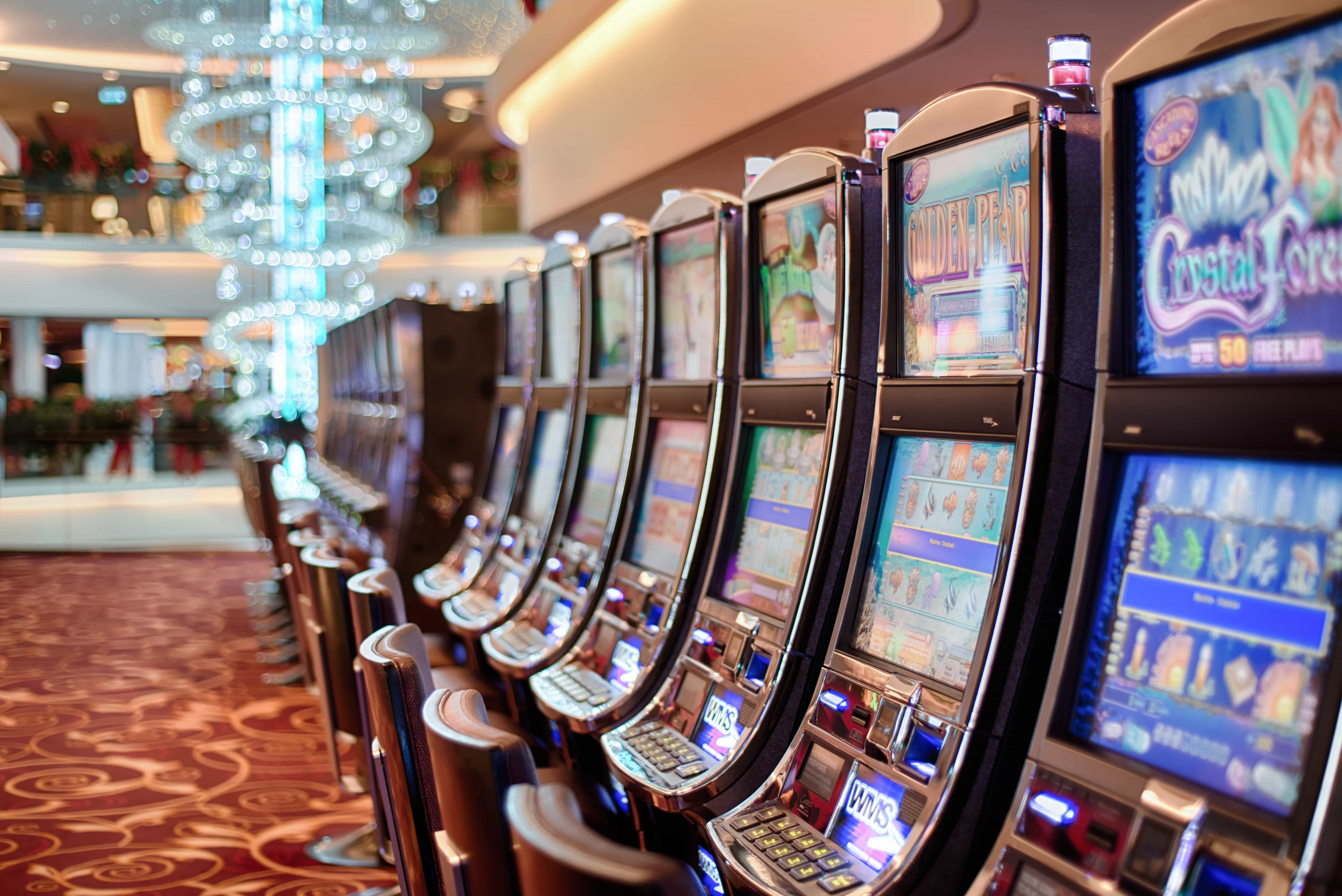 An image of slots machines in a casino