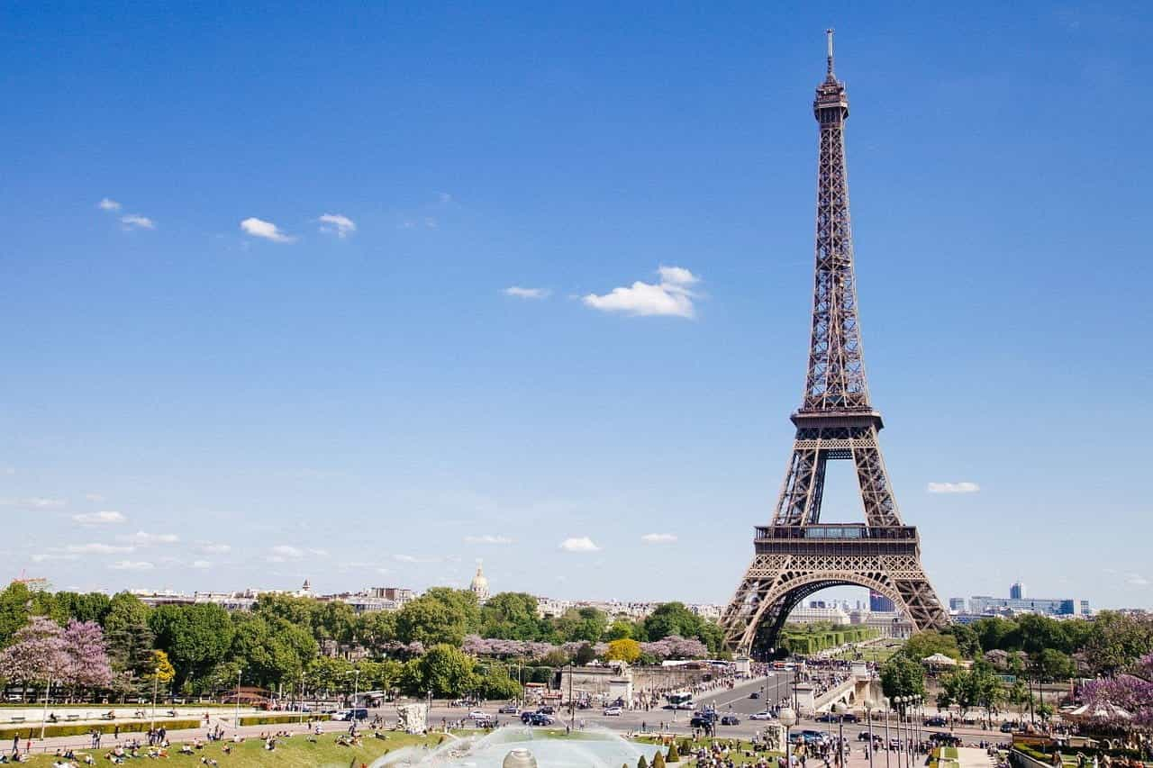 The Eiffel tower in Paris.