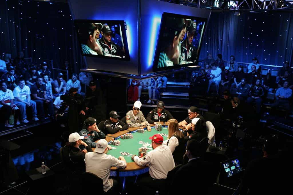 A final table at the World Series of Poker