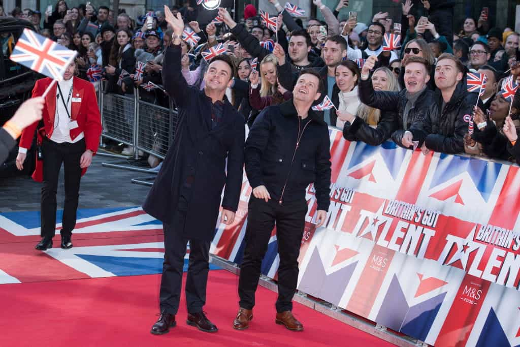 Britain’s Got Talent hosts Ant and Dec at a red-carpet event.