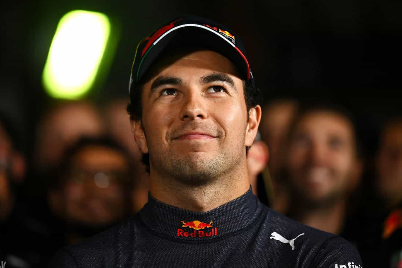 Sergio Perez looking smug at the Japanese Grand Prix