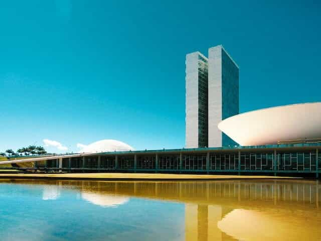 Futuristic buildings in Brazil’s capital, Brasilia.