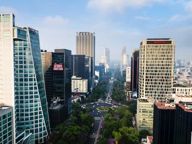 High rise buildings in Mexico City.